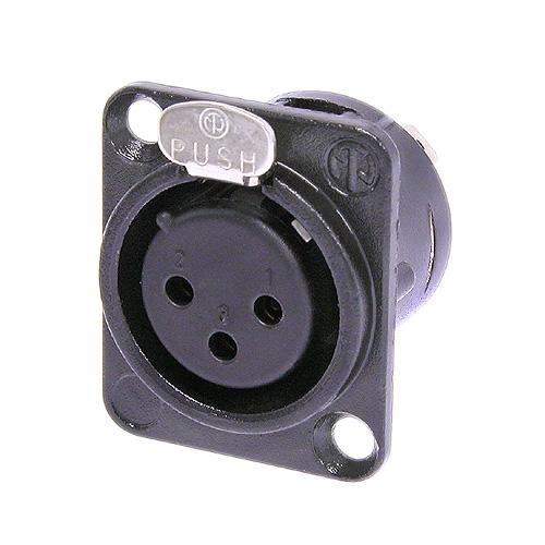 Neutrik NC3FD-L-BAG-1 - Prise Châssis XLR3 Femelle Noir