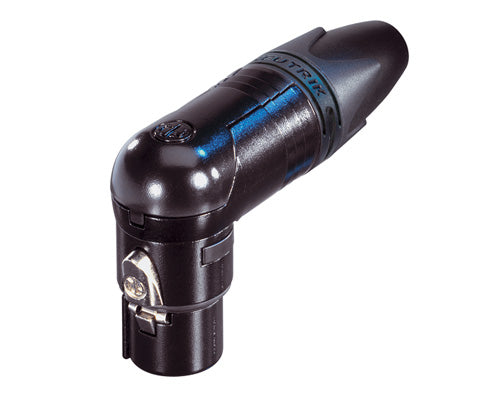 Neutrik NC3FRX-B - XLR-3 Femelle Angle Noir/Or