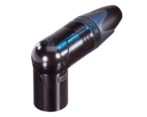 Neutrik NC3MRX-B - XLR-3 Mâle Angle Noir/Or