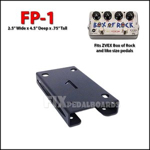 Fp Riser Tags Pedal Riser FP-1 Black 2.5'' x 4.5'' x 3/4''