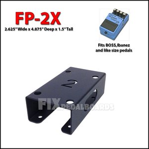 Rehausseur de Pédale FP-2X Noir 2.625'' x 4.875'' x 1.5''