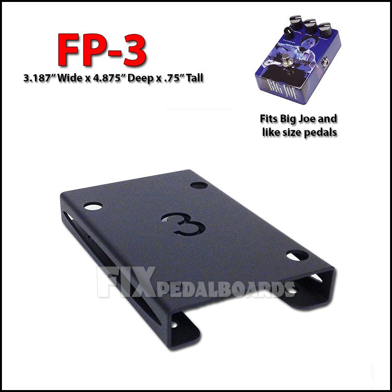 Fp Risers Pedal Riser FP-3 Black 3.187'' x 4.875'' x 3/4''