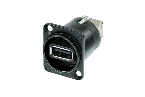 Neutrik NAUSB-W-B - USB Jack Chassis Black