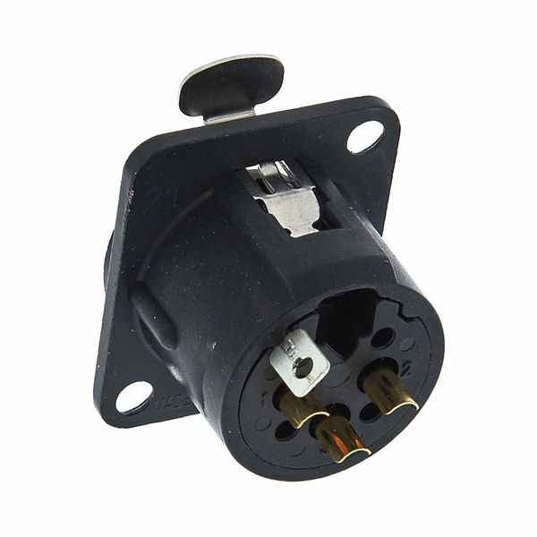 Neutrik NC3FD-L-B-1 - XLR3 Female Chassis Black/Gold