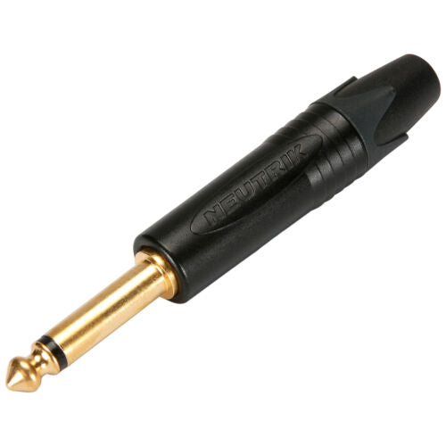 Neutrik NP2X-B - 1/4 TS Connector Black/Gold