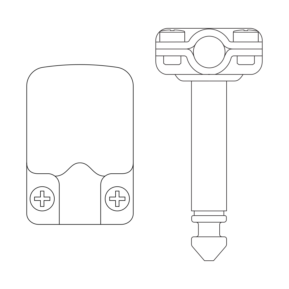 Squareplug SP600 - 1/4 TS Connector Right Angle Nickel