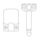 Squareplug SP600 - Connecteur 1/4 TS Angle Nickel