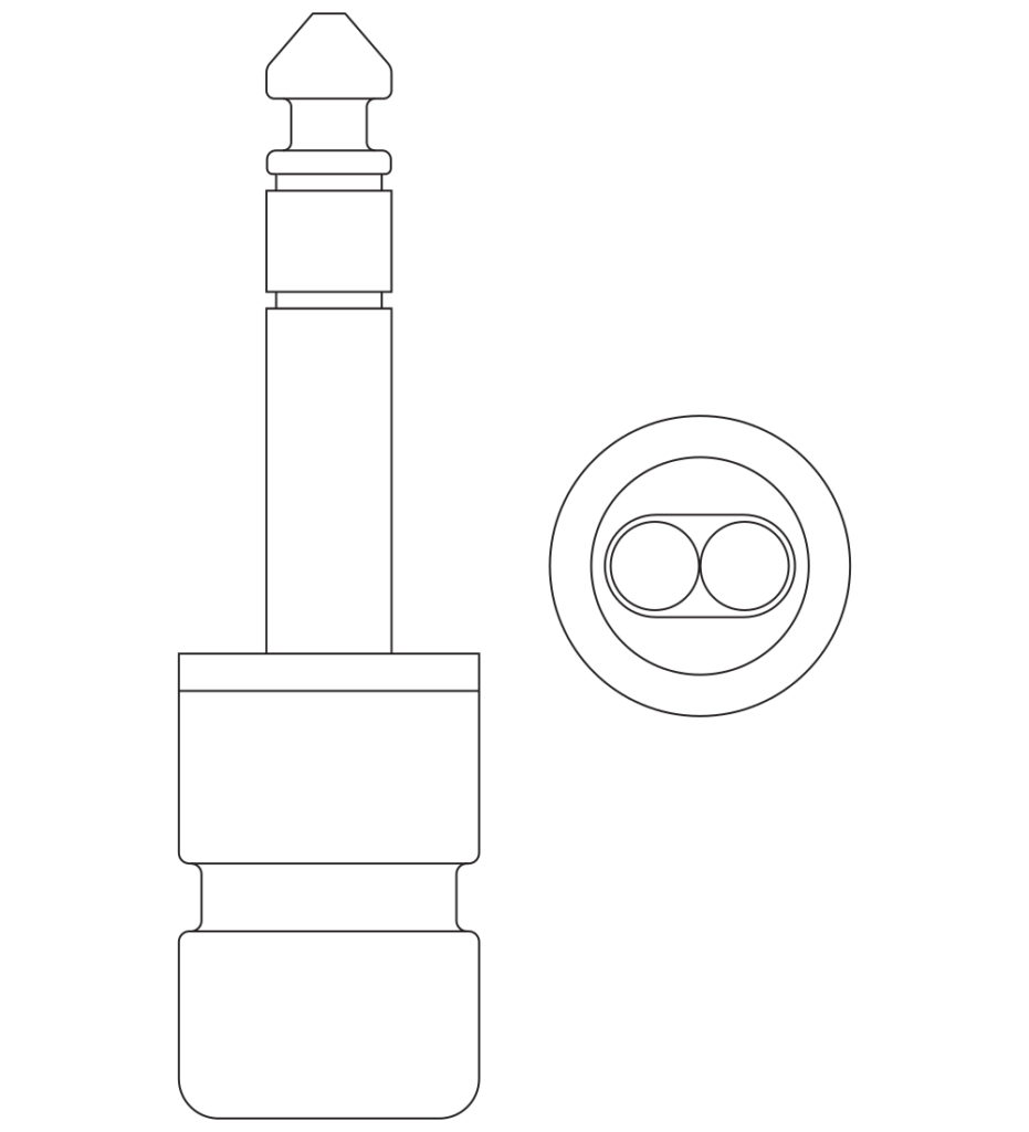 Squareplug SPS7-SBK - 1/4 TRS Connector Black