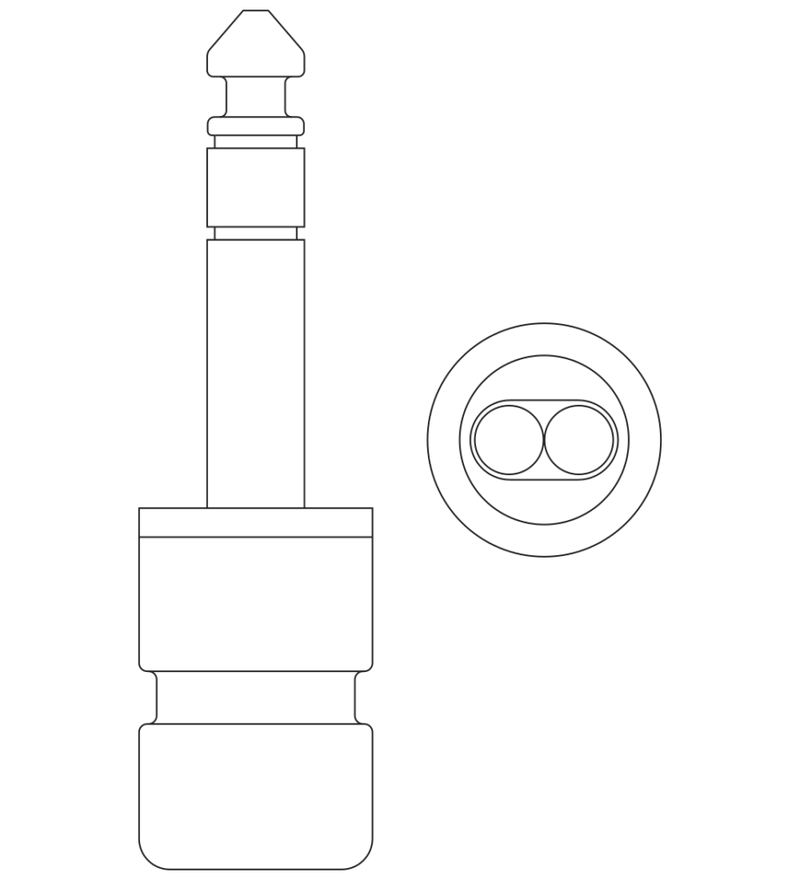 Squareplug SPS7-SBK - 1/4 TRS Connector Black