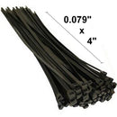 Cable Tie 4'' -18Lb Black 100Pak