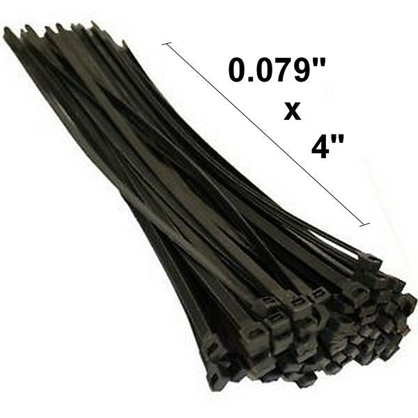 Cable Tie 4'' -18Lb Black 100Pak