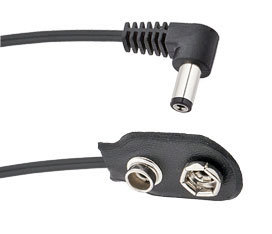 Voodoo Lab PPBAT-R - Câble pour Batterie 9v Angle 18''