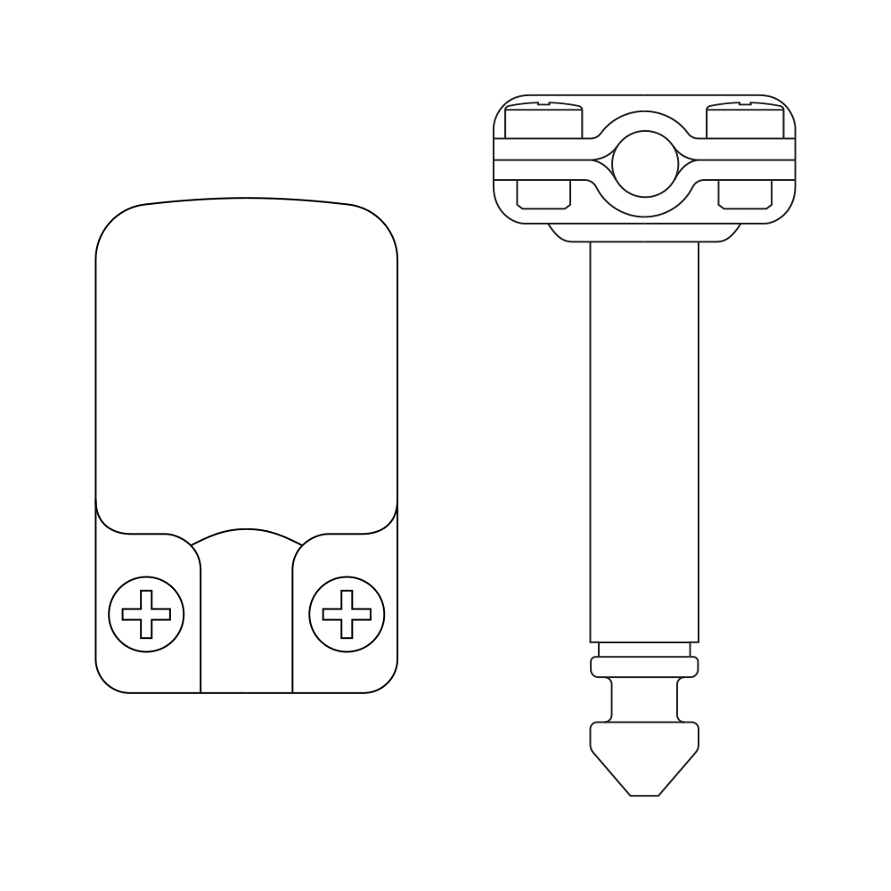 Squareplug SP400 - 1/4 TS Connector Right Angle Nickel