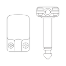 Squareplug SP400 - 1/4 TS Connector Right Angle Nickel