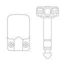 Squareplug SP550-S - 1/4 TRS Connector Right Angle Nickel